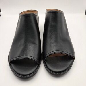 Massini Casual Women's Black Heels Open Toe Mule Lisa Style Size 7.5